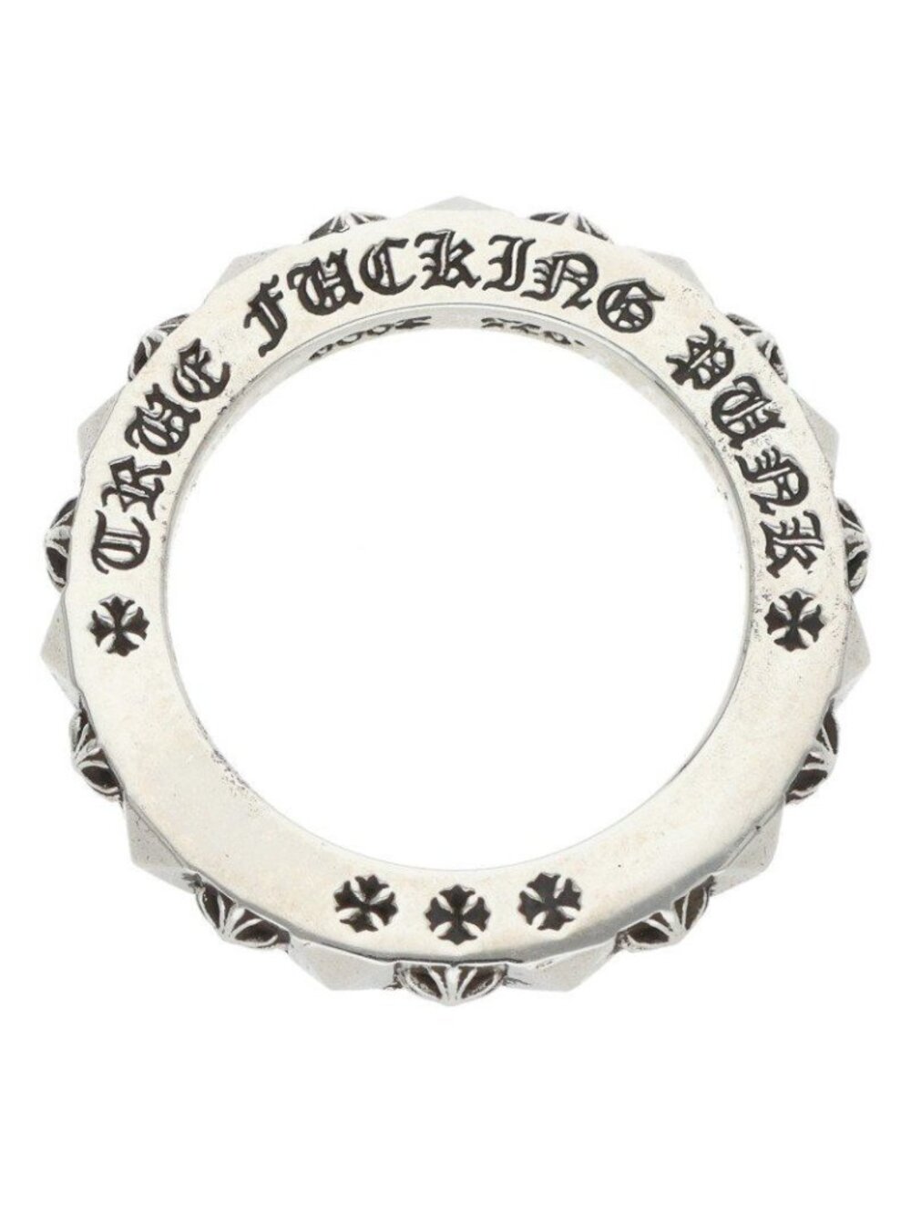 Chrome Hearts Tfp Pnk Pls True Fckin Punk Plus Silver Ring